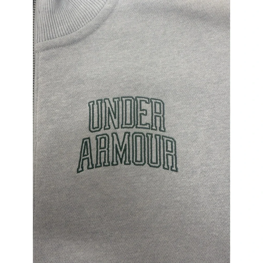Under Armor UA Icon 1/4 Zip Gray Oversized‎ Half Zip, XS Women's #33